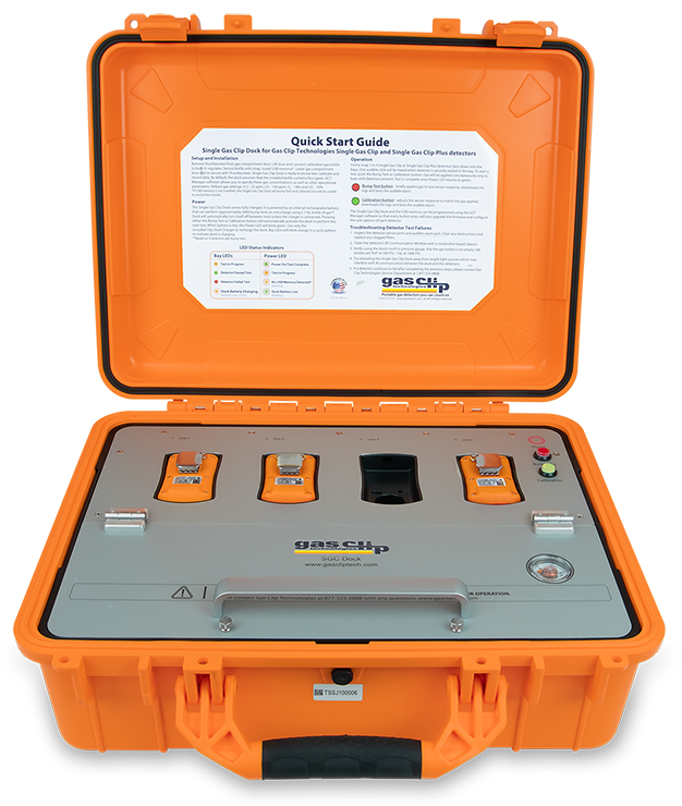 Single-Gas-Clip Dock front with detectors